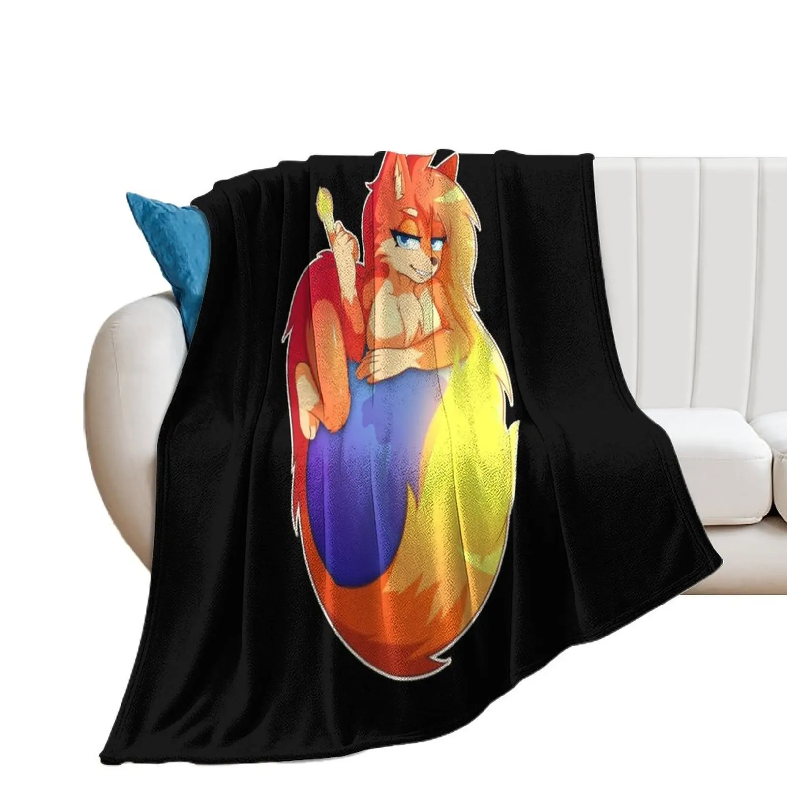 

FireFox Furry Throw Blanket Stuffeds Single Soft Big Luxury Brand Blankets