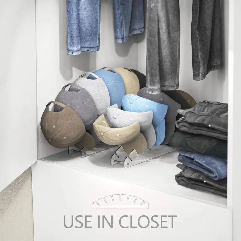 Hat Organizer For Baseball Caps Clear Cap Rack Display Hat Organizer Holder For Bedroom Closet Dresser Tabletop Women Men