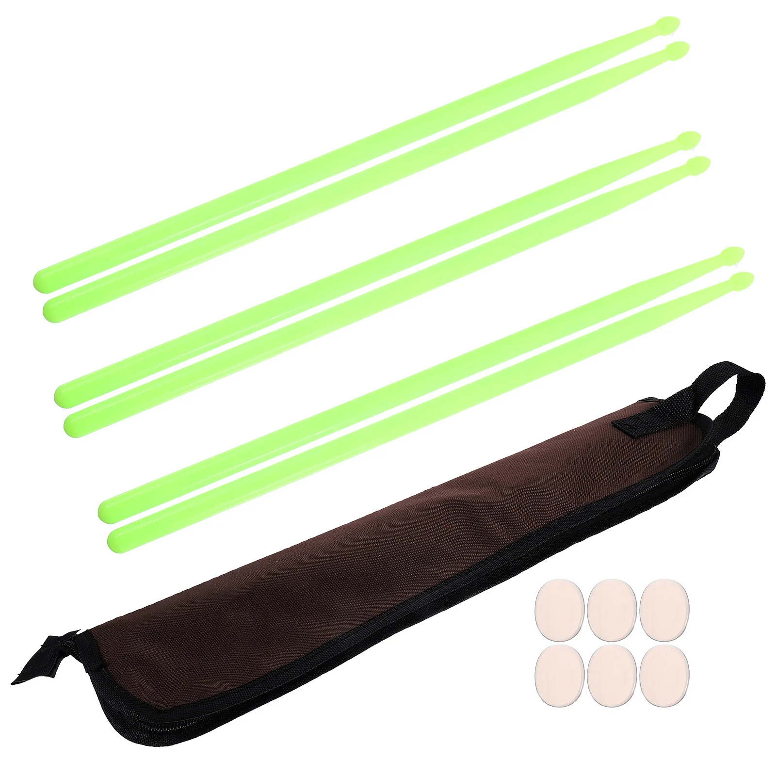 

1Set Drumsticks Nylon Long Handle Percussion Sticks Drum Dampener and Storage Bag Performance Drum Accessories for Band Stage