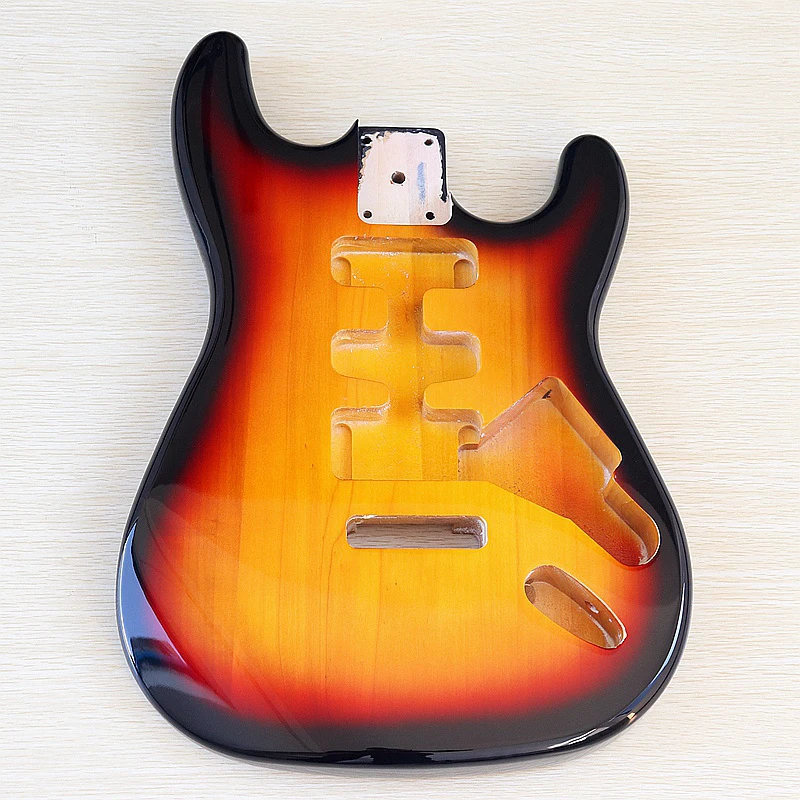 Poplar Wood Eletric Guitar Body Sunburst Color 5.6 Pocket Width High Glossy DIY Guitar Parts Guitar Barrel