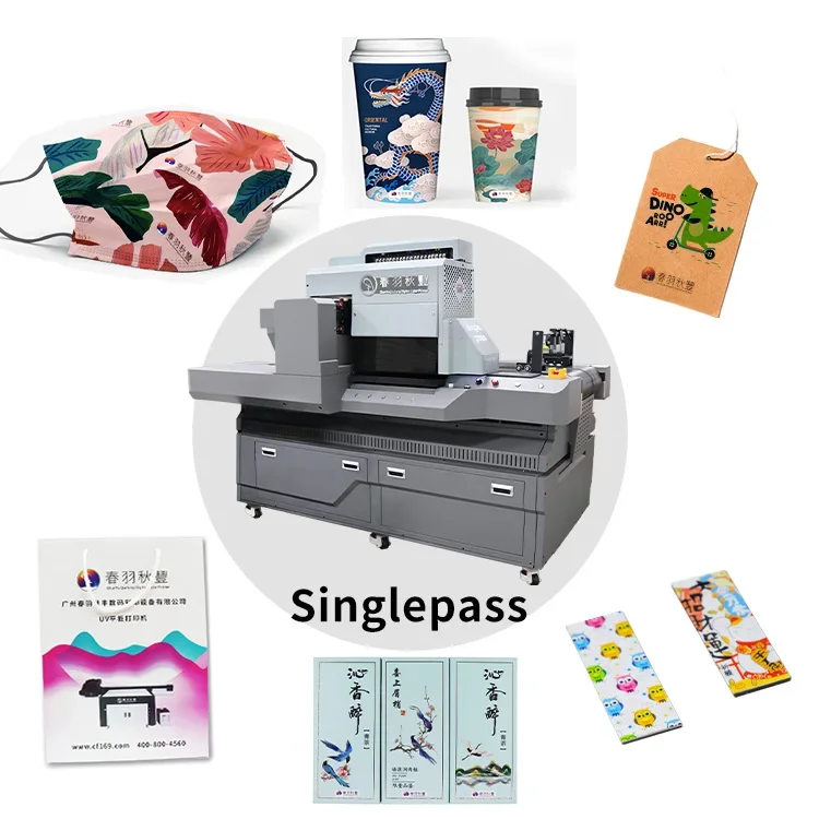 Industrial Fast Logo UV Printing Machine Digital Single Pass Inkjet Printer for Wooden Board