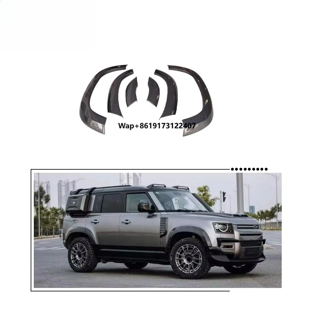 

6P Car Wheel Arch Cover Trim Fit for Defender 110 2020-2023 Gloss Black