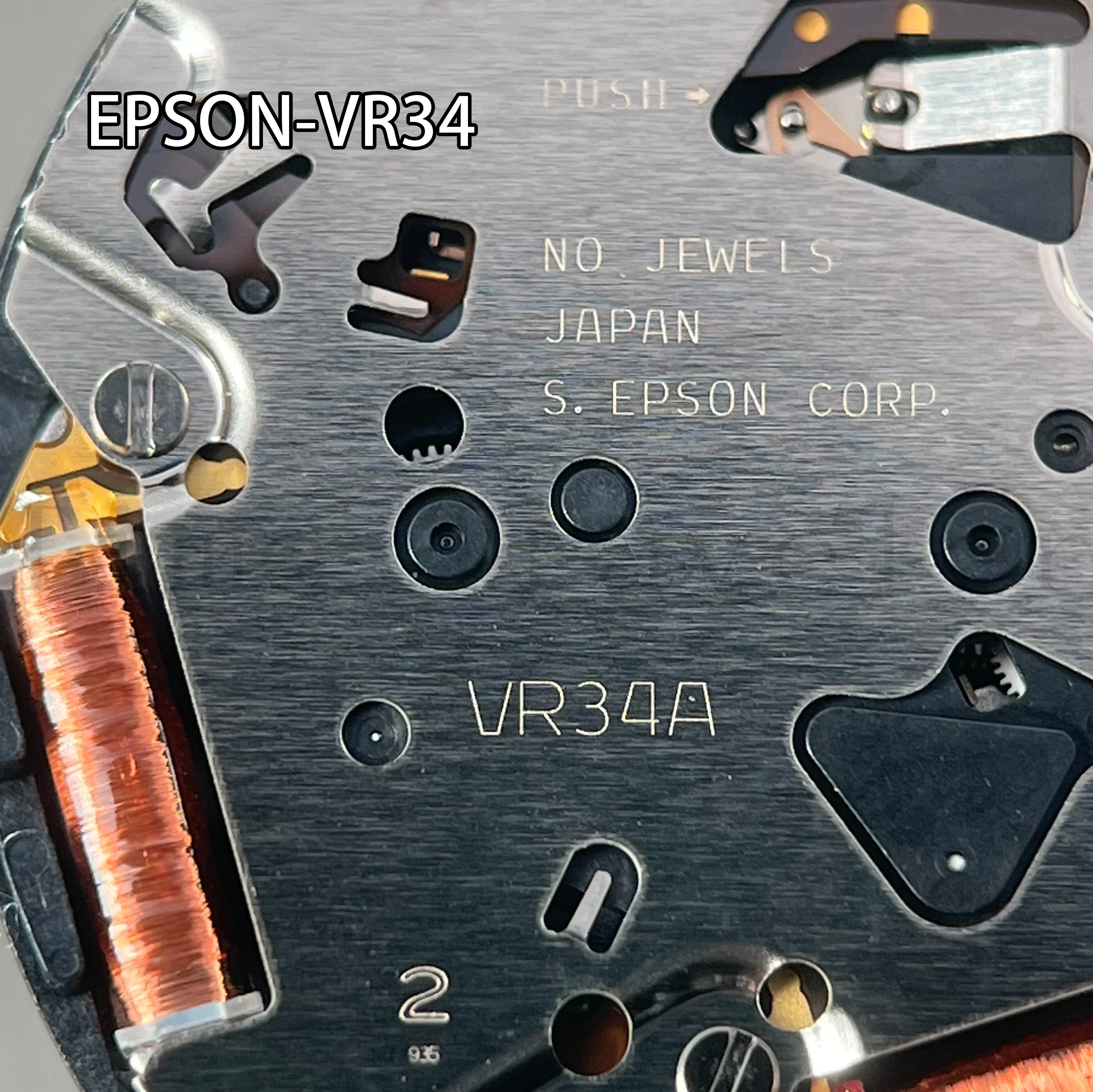 VR34 MUSCLE MOVEMENT Chronograph VR34B/VR34A Quartz movement  6.9.12 Small Seconds date at 3：00