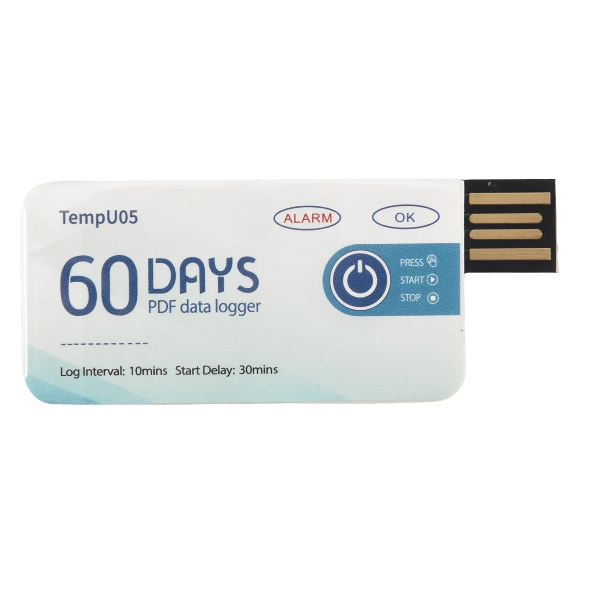 A99U Temperature Data Logger TempU05 60 Days PDF Report Temperature Recorder Single Use USB Temperature Record Instrument