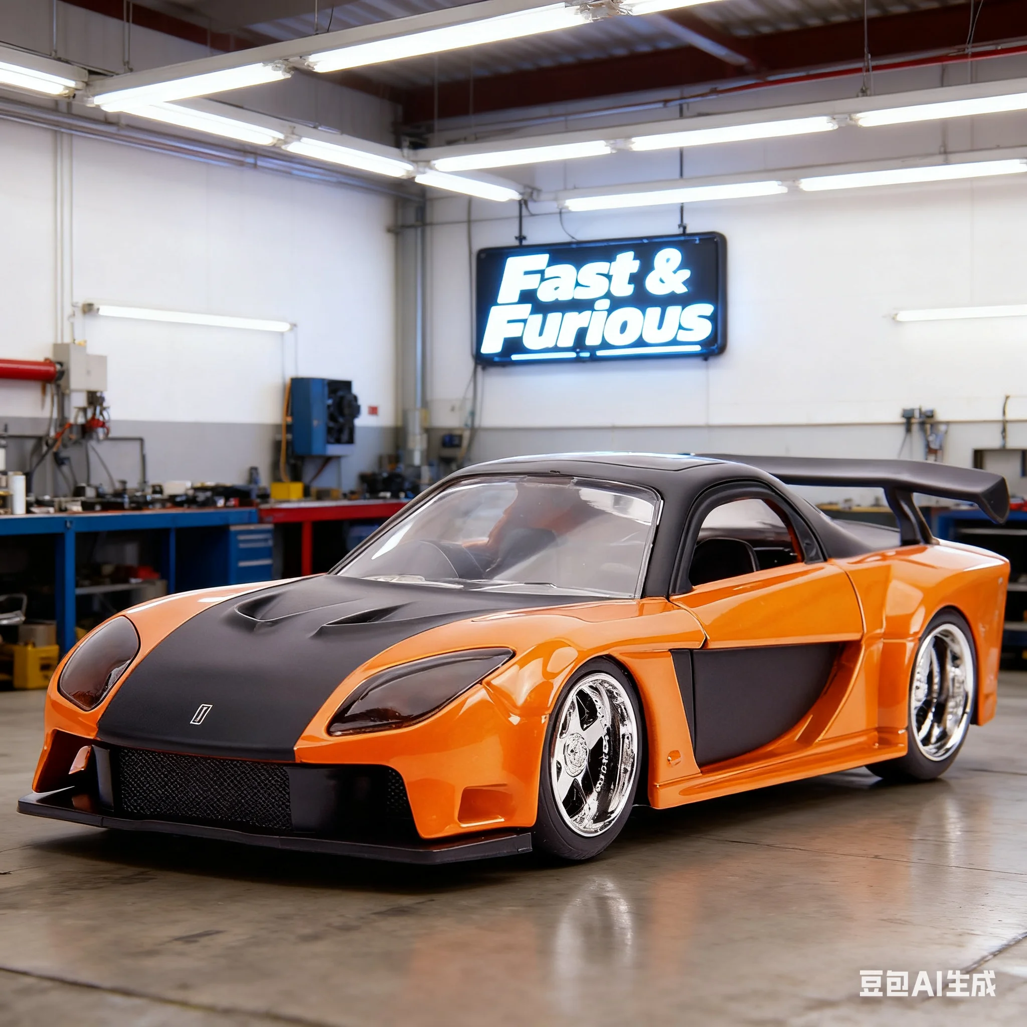 

JADA 1:32 Fast & Furious Han's Mazda RX7 Легкосплавный автомобиль Литье под давлением и игрушечный транспорт Модель автомобиля Миниатюрная масштабная модель автомобиля для детей
