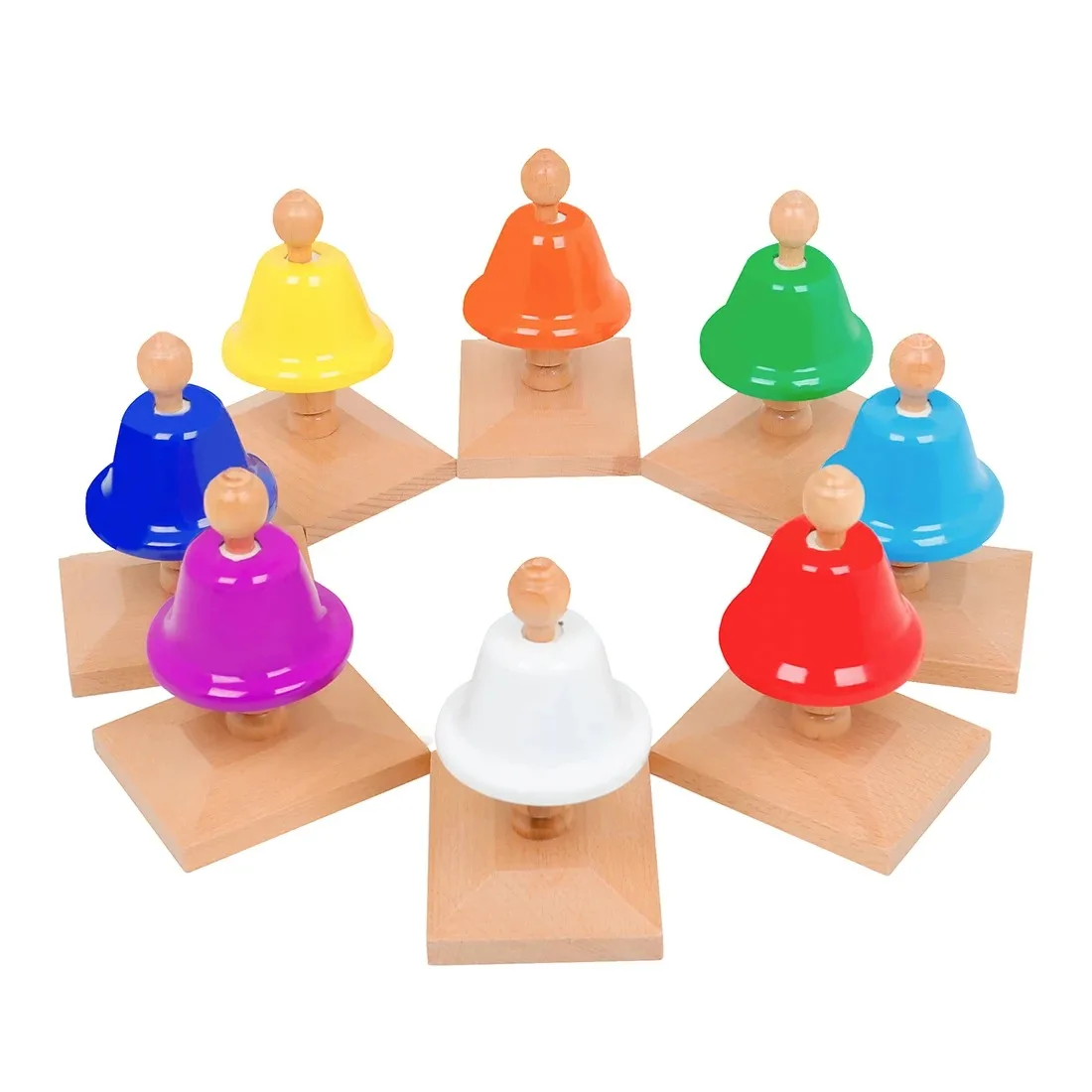 IRIN 8-Note Hand Bells Orff Musical Instrument Set Colorful Handbell Child Toy Baby Early Education Beautiful Christmas Gifts