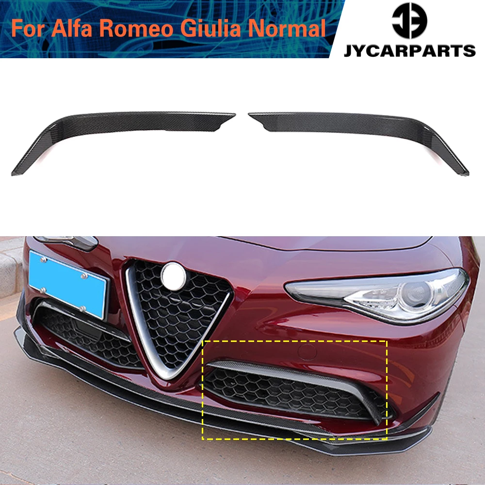 

Front Fog Light Lamp Decoration Cover Trim Frame Sticker Exterior Accessories For Alfa Romeo Giulia Base Sedan 2015-2020