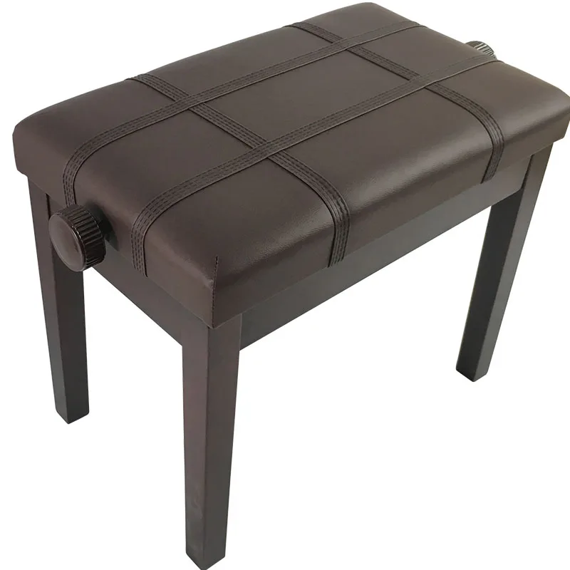 Modern Wooden Height Adjustable Piano Bench PU Cushion Piano Stool For Home Learning Electronic Keyboard