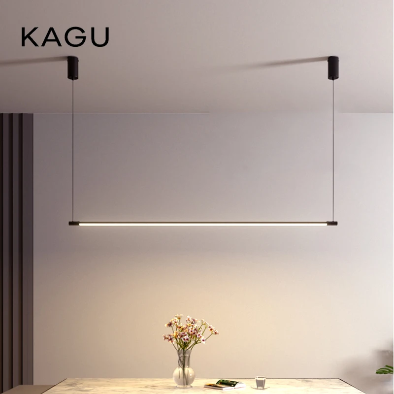 Modern Nordic Simple LED Chandelier For Restaurant Bar Office Strip Designer Interior Lighting Decoration Light Luxury Lamps