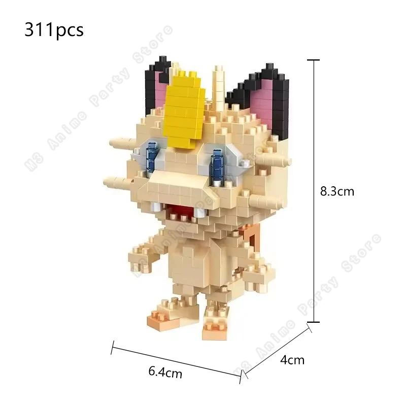 Pokemon Bausteine Set Pikachu Ziegel Block Montage Micro Anime Gengar Charizard Modell Gebäude Spielzeug Geschenk