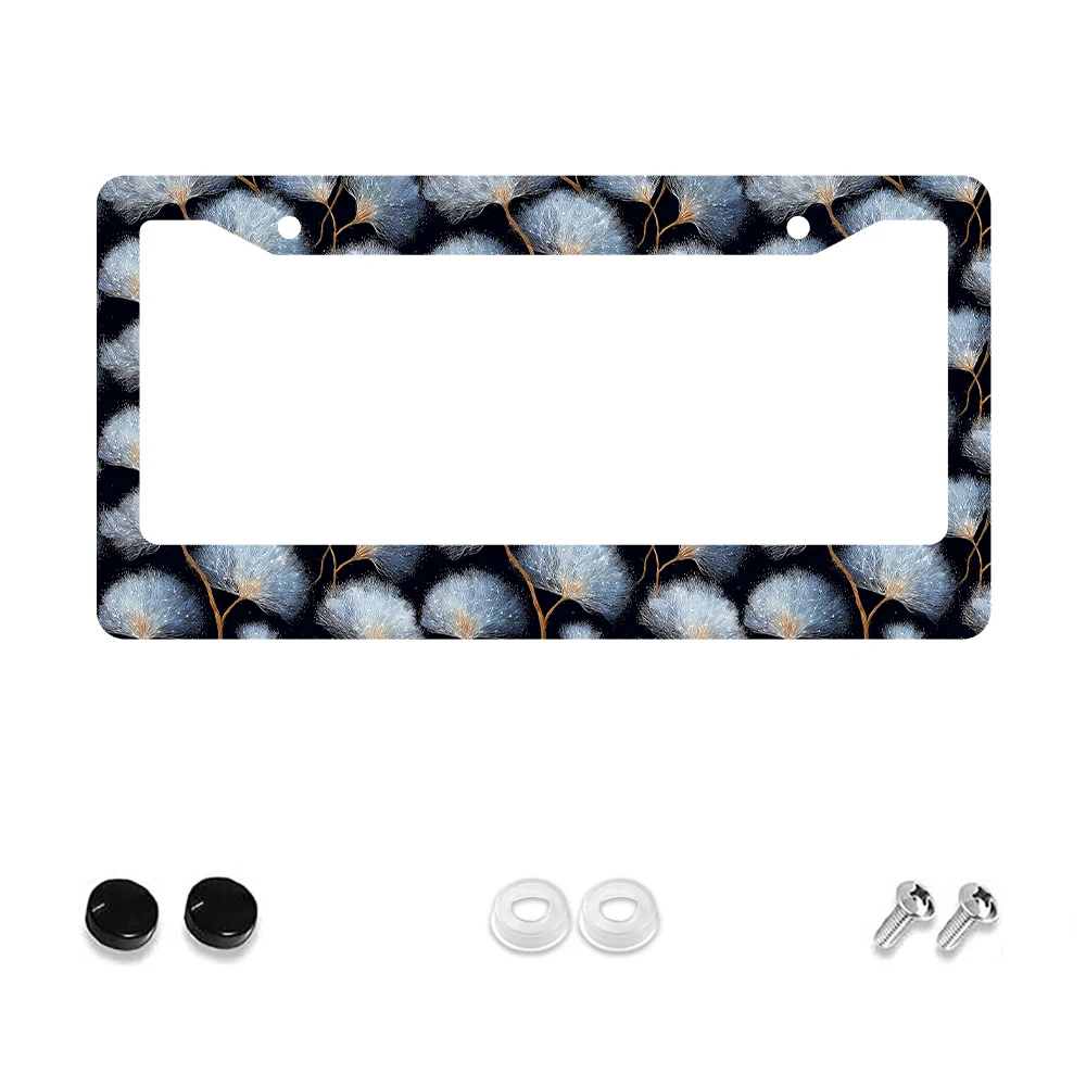 

1 шт., синий и черный узор одуванчика, рама номерного знака с 2 отверстиями, алюминиевый материал, 6x12 дюймов, с набором винтов, новинка в стиле ретро, автомобиль