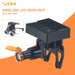 5W Dental Headlights, Magnifying Lens Lights, Medical LED Wireless Clip On Headlights, Dental Oral Surgery Lights