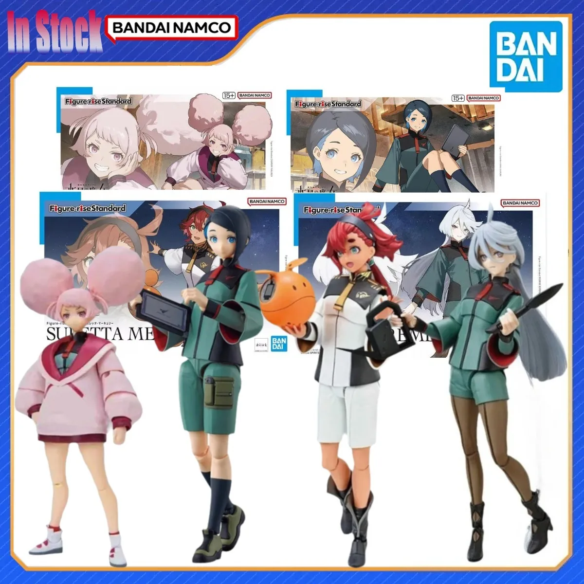 

Подлинная Bandai Original FRS Gundam 1/144 Chuatury Panlunch Suletta Mercury Miorine Rembran Nika Nanaura, комплект модели экшн-фигурки