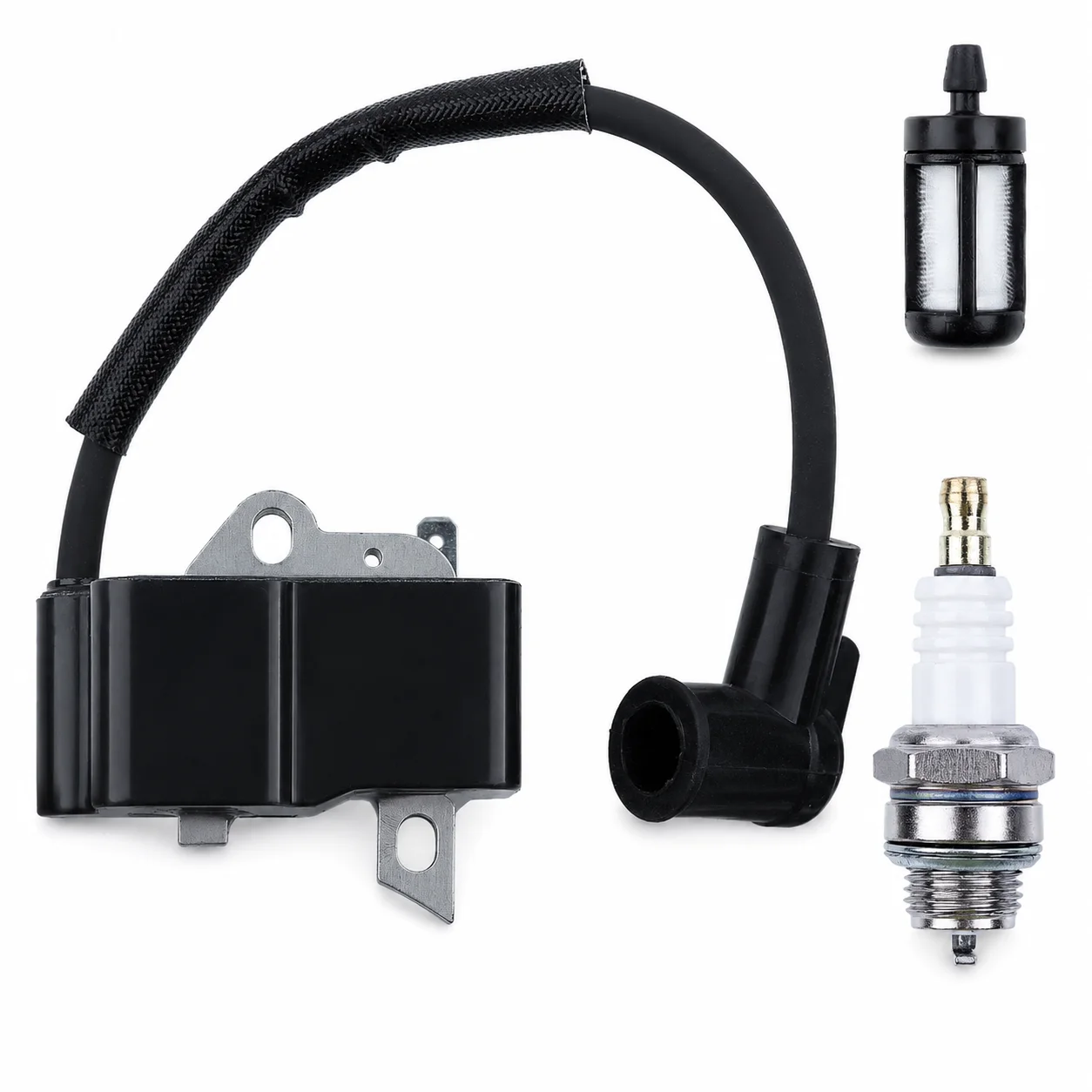 For Stihl FS75 FS80 FS85 FC85 HT70 HS75 HL75 HT75 HS80 Brushcutter, Replacement 4137 400 1350 Ignition Coil Kit Tune Up Parts