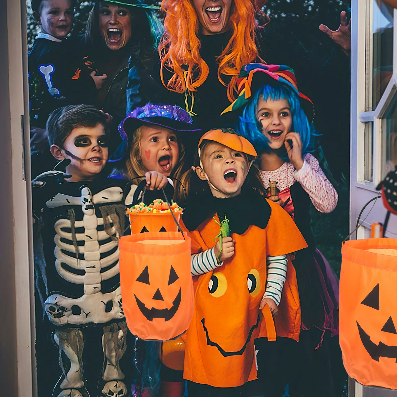 

5 Pcs Gift Storage Bag Polyester Halloween Bags Party Favors Candy Prop Cookies Goodies