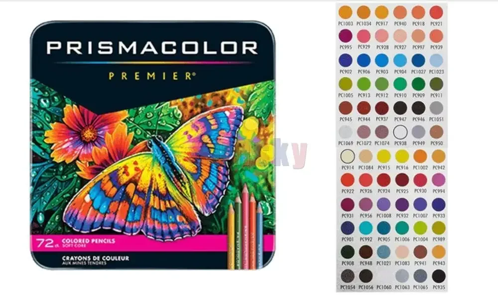 72 Piece Sanford Prismacolor Premier Colored Pencils Multi-coloured 72 Crayons,comfort of the grip allows for extended us