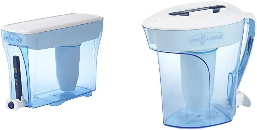 23Cup Water Filter Dispenser 10Cup Water Filter Pitcher Bundle Removes 99 Percent TDS