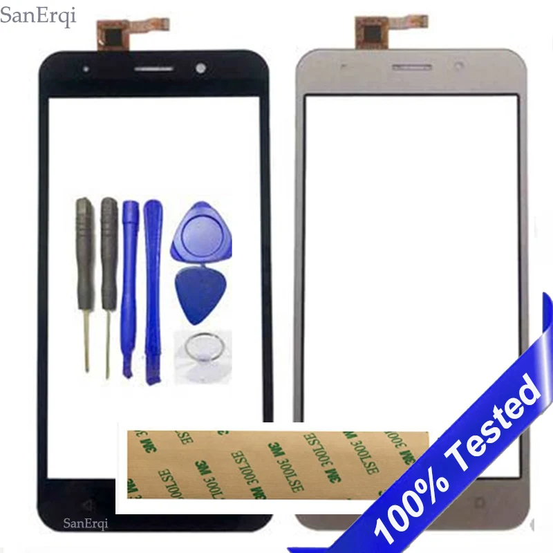 For INOI 2 Lite / INOI 2  touch screen Digitizer Front Glass Sensor Panel  5.0 inch Gold Black
