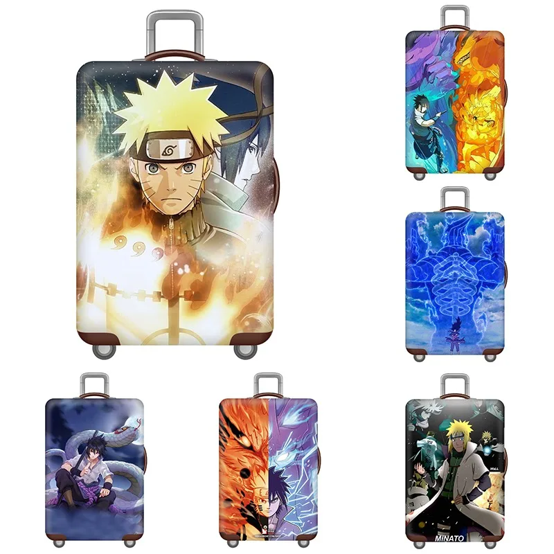 

Защитный чехол для чемодана с изображением Наруто Узумаки, аниме, мужской, для путешествий, 18 дюймов, пылезащитный, толстый, эластичный