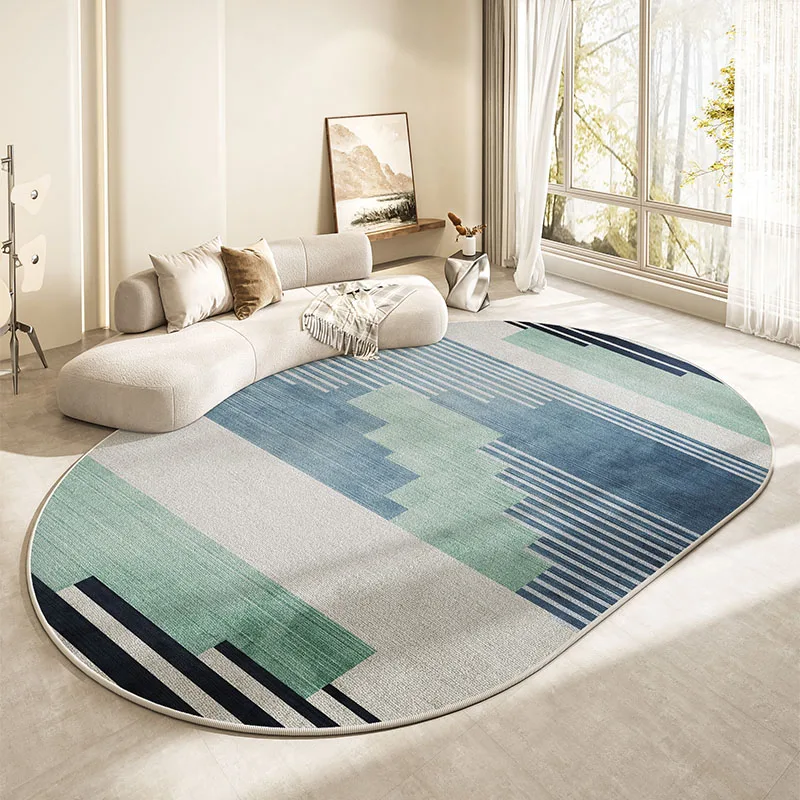 Oval Shape Living Room Decoration Large Area Carpet Modern Nordic Rugs for Bedroom Home Washable Anti-slip Mat Luxury Lounge Rug