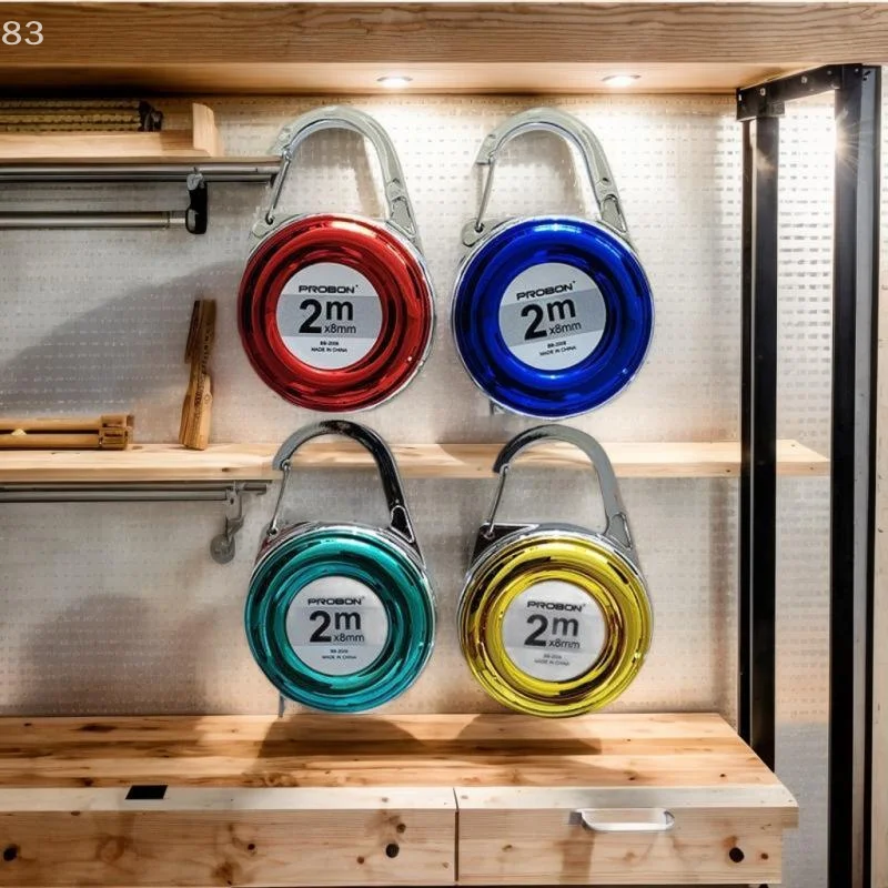 Mini chaveiro fita métrica 2m pequena régua de aço multiuso presente régua ferramenta de medição compacta para casa e escritório