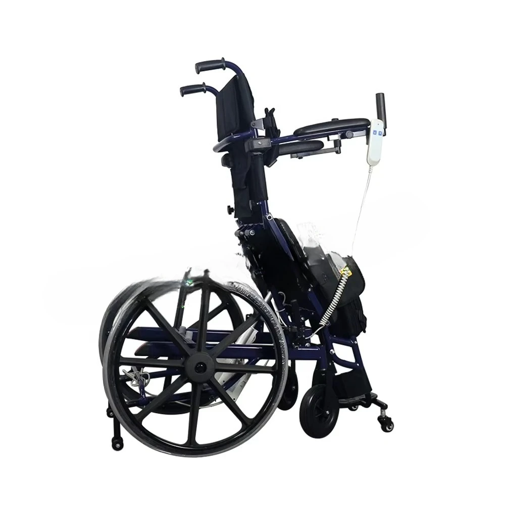 

Automatic Lift Electric Standing Manual Driving Wheelchair Disabled Rehabilitation Treatment Supplies Blue, Black 35.37 kg