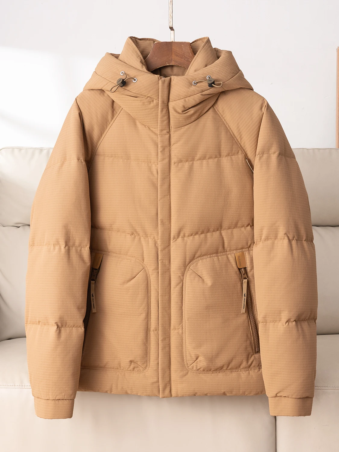 

Men's down Jaet 680 Fill Power Goose down Hooded Warm Comfortable Daily Color Outerwear Winter Coat Zipped Closure