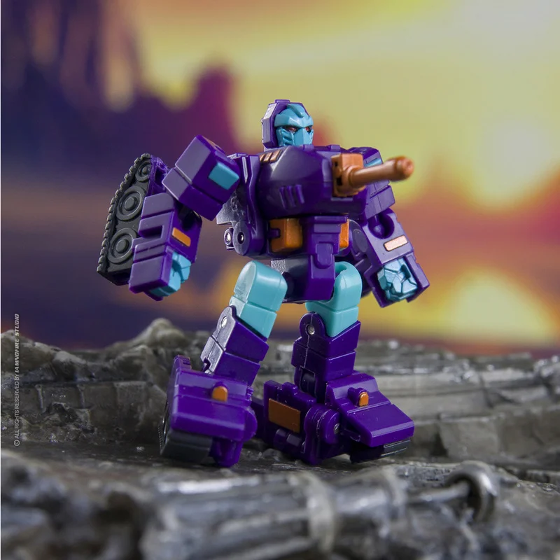 Presale New DR.WU DWE40P Purple Spear DWE41T Scan Plague Small Scale Transformation Action Robot Model Toy Gifts