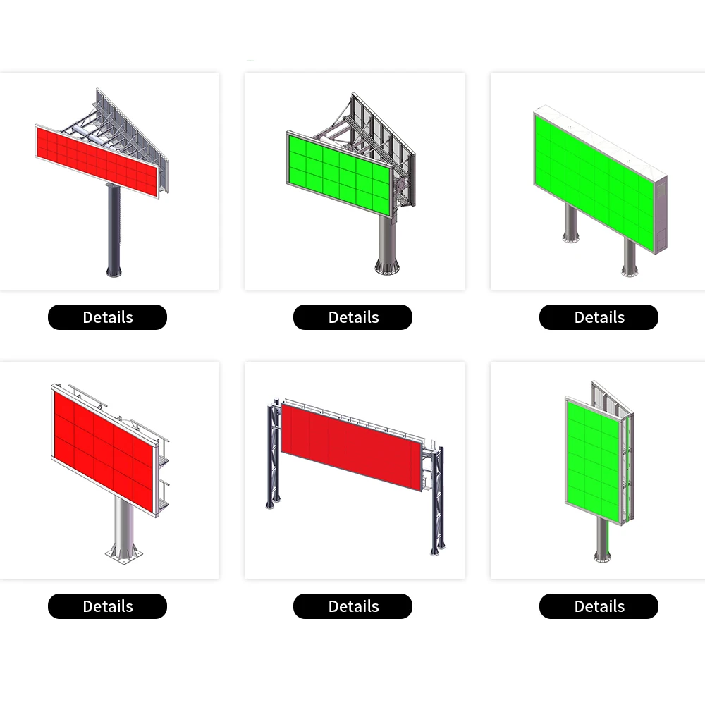 حار بيع شاشة عرض LED خارجية كبيرة فيديو الإعلان الصين عالية التأثير الإعلان في الهواء الطلق المتوسطة