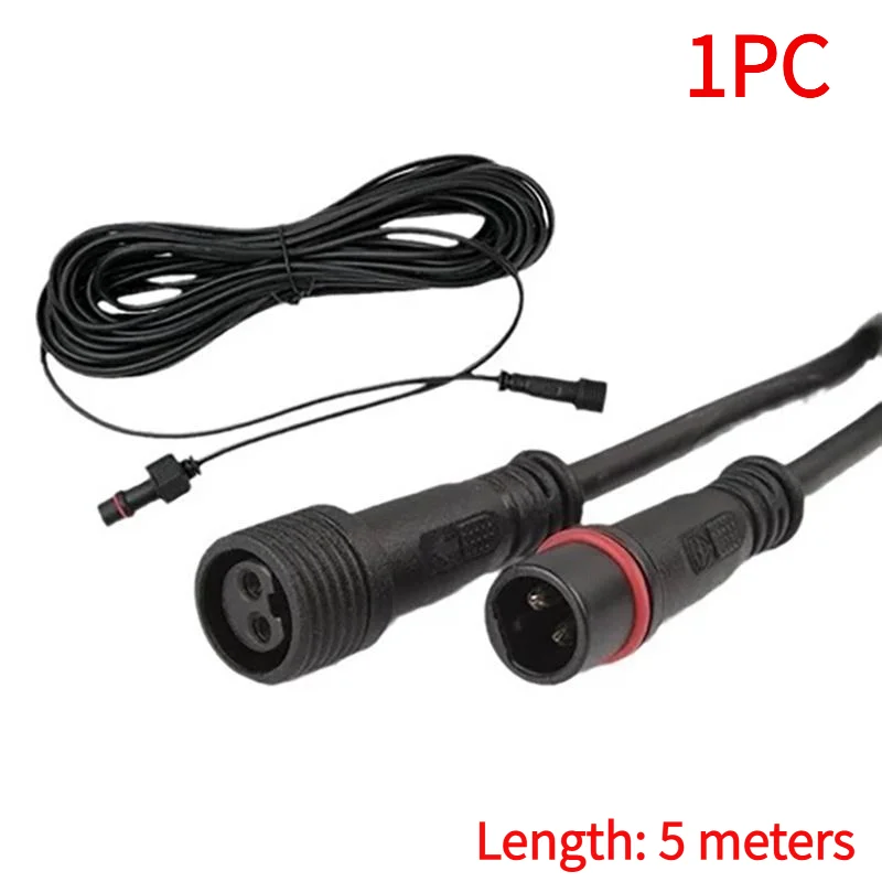 1PC 5M Waterproof Solar Panel Extension Cable Durable For Solar Panels And Lighting Fixtures Resistant To Sun And Rain.