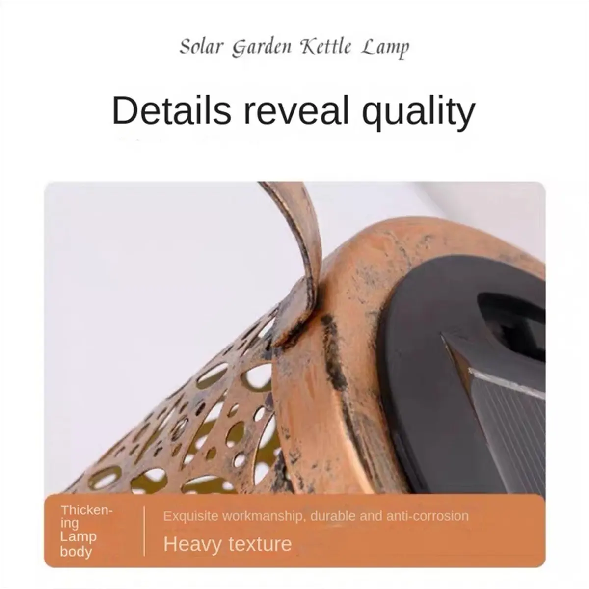 【Hot Shown】Solar Watering Pot Lights Vintage Metal Kettle Light String Waterproof LED Fairy Lights Solar Garden Outdoor Small