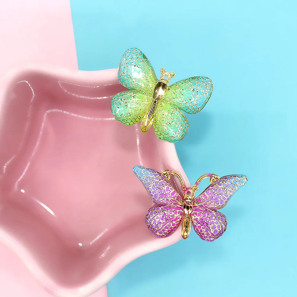 

20pcs Butterfly Accessories Gradient Color DIY Resin Craft Materials Photo Props Phone Case Mobile Decor Shell Miniature