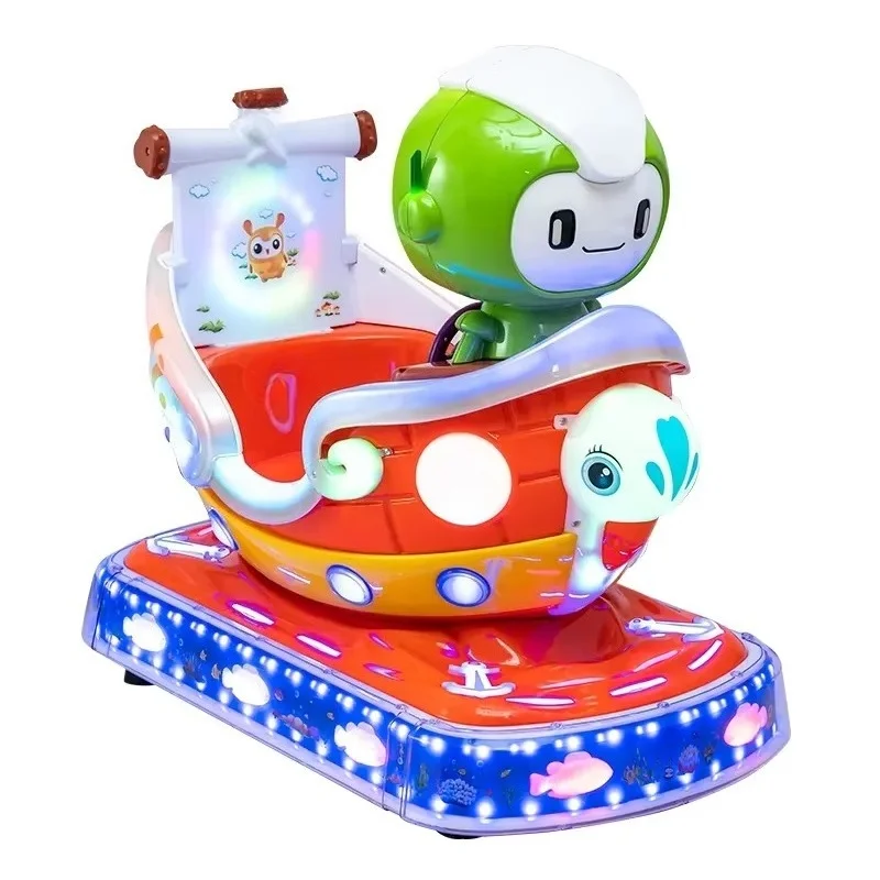 Coin-operated electric swing car amusement machine space airship amusement facilities