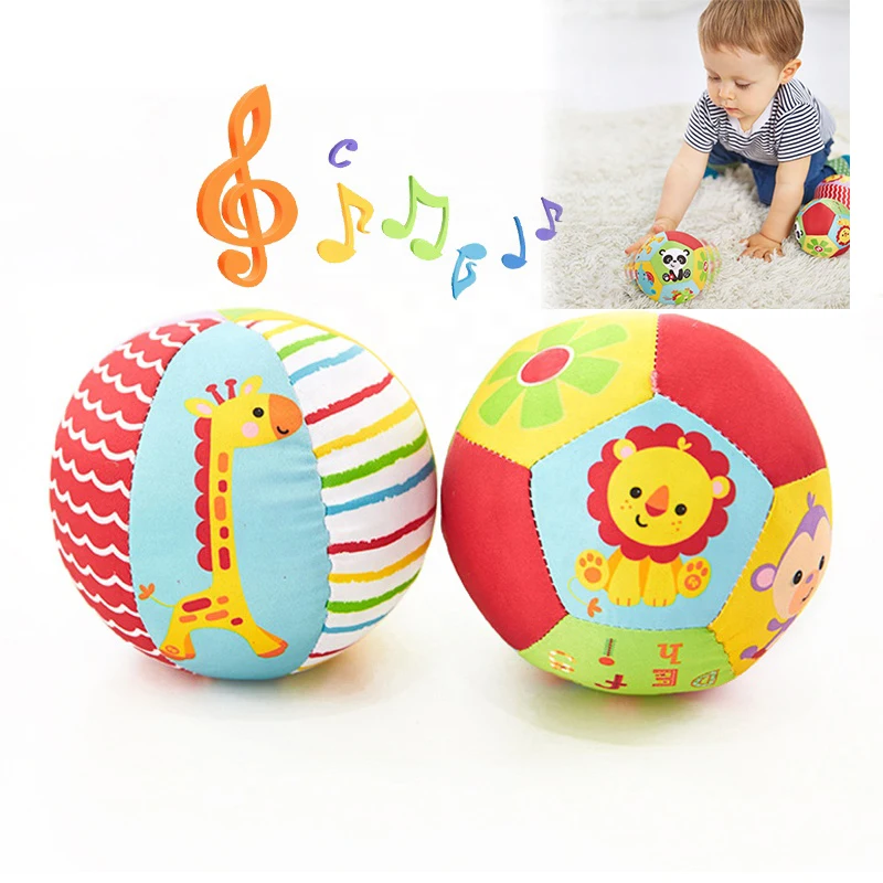 Rattles for Baby Toys 0 12 Months Soft Cloth Rattle Ball with Bell Teether Babies Grasp Training Educational Toys for Newborns