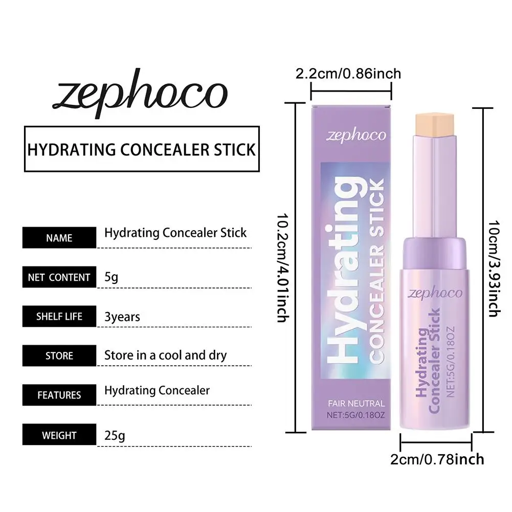 Base correctora resaltador en barra, Corrector facial de cobertura completa, contorno de círculo de ojos oscuros, maquillaje Natural hidratante resistente al agua