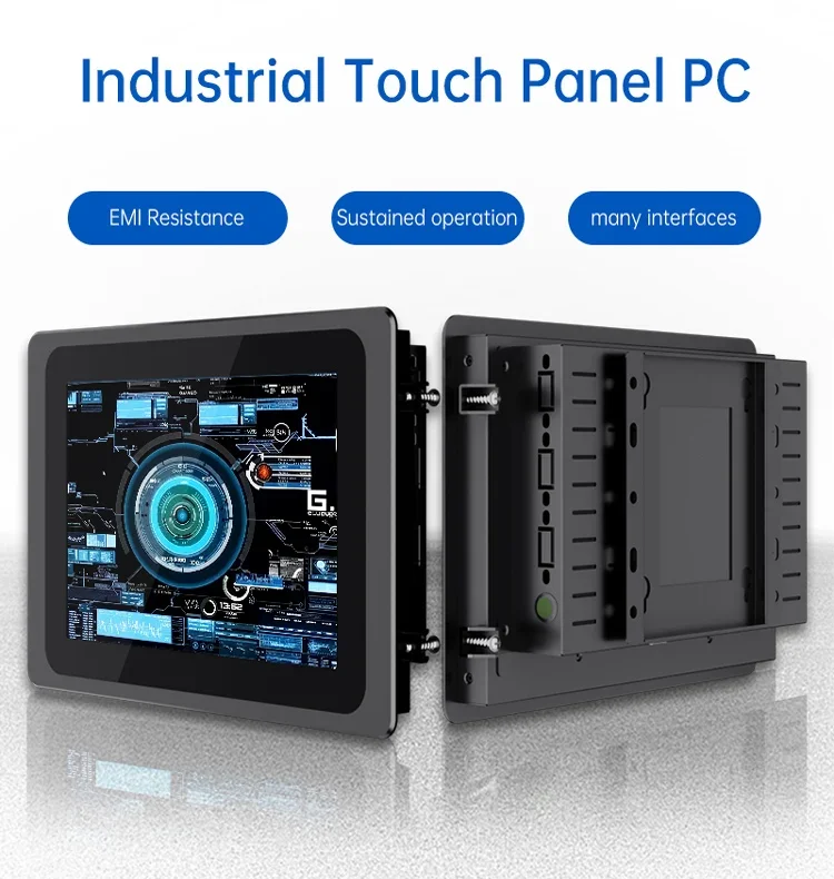 Industrial Wall-Mounted Touch Panel PC 8/12/15/19/21 Inch Ubuntu/Debian for Factory Automation Kiosk & Embedded Control Systems