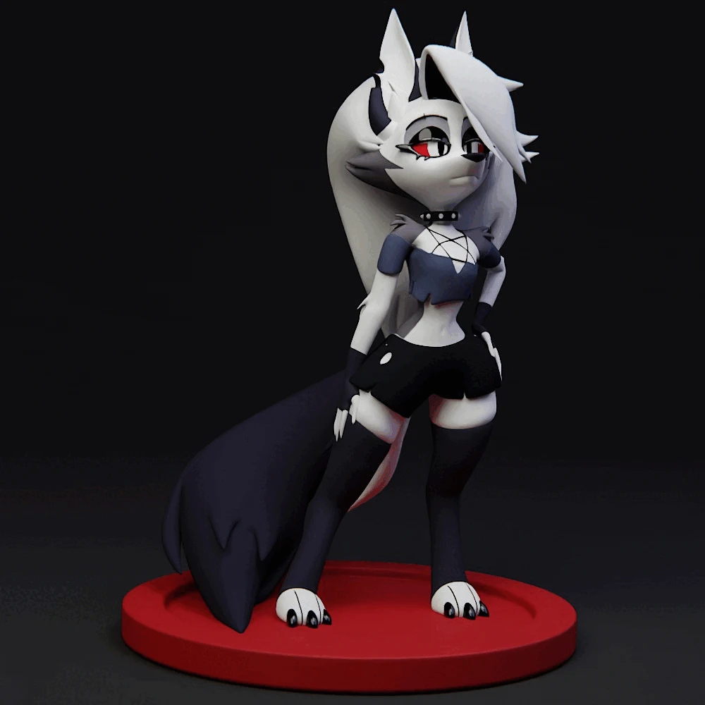 

1/24 Loona wolf Sexy Resin Figurine Toy Unpainted GK Doll Unassembled 3D Print Assembly Miniature Reduction Statue Toy
