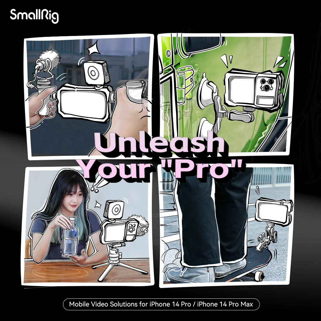 Оснастка для фото-и видеосъемки с ручкой 4075/4077, подходит для iPhone 14 Pro / Pro Max