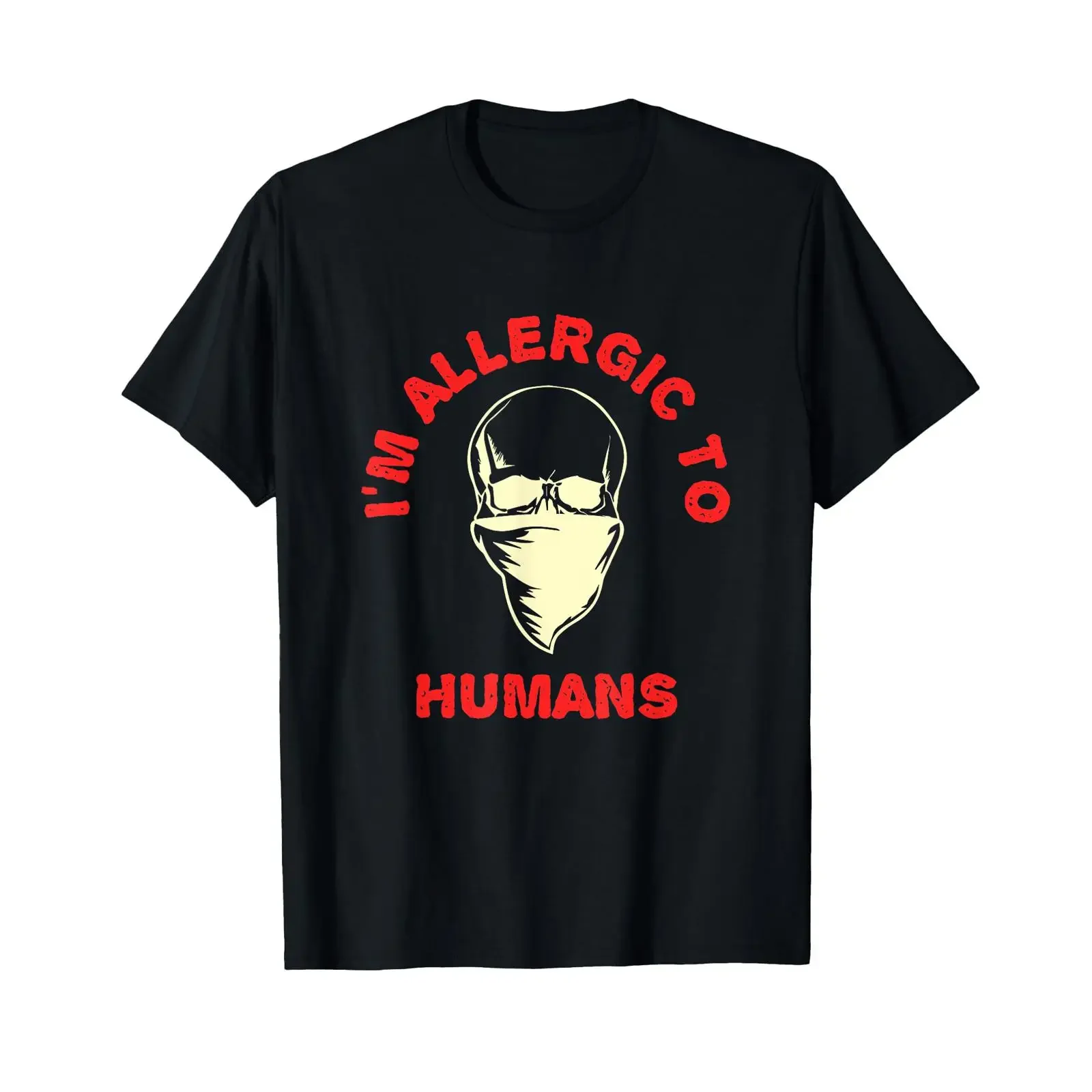 Funny I 'm Anti Allergic Humans T Shirt Leave Me Alone  vintage Washed Breathable homme designer clothes Soft Stretched Unisex