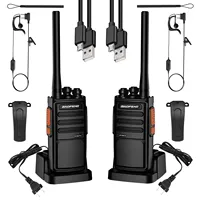 2Pcs Baofeng BF-888S PLUS Walkie Talkie Two-way Radio BF 888s USB Charger UHF 400-470MHz 16CH Long Range Transceiver
