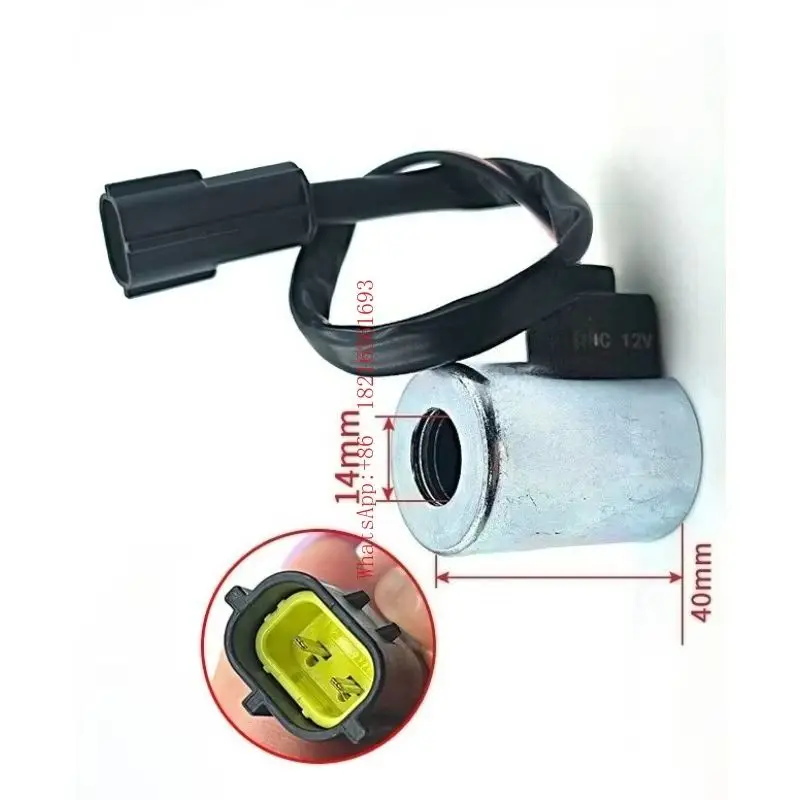 NEW  Excavator Accessories for 12V Pilot Solenoid Valve Coil 151 155 161 165-3