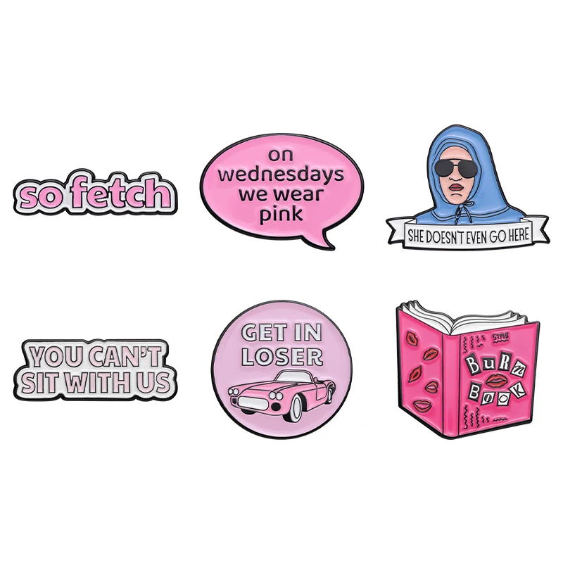 She Docodi't Even Go Here Broche, Mean Girls Enamel Pin, Creative Campus Youth Movie Revers Danemark ge, Backpack Decoration, Jewelry Gift