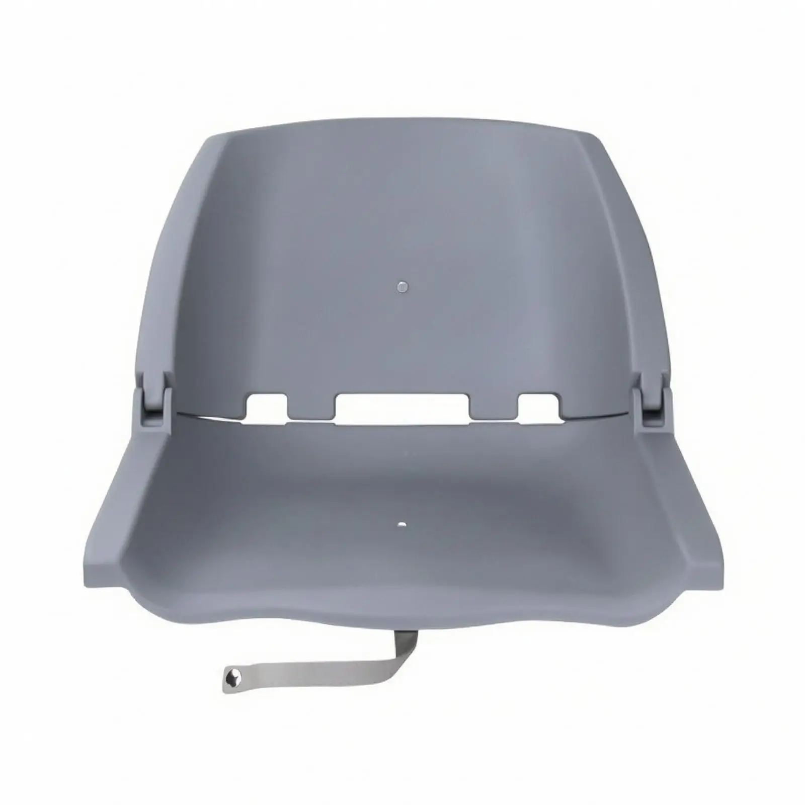 Gray Folding Marine Seat with Raised Side Supports Compact Boat Chair for Fishing Vessels Durable Leather Upholstery for Long