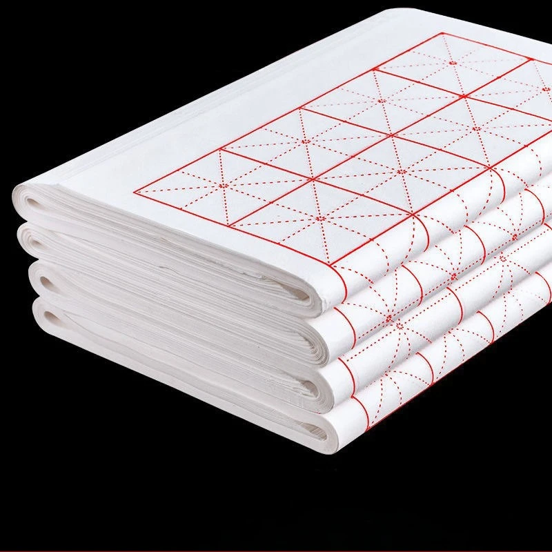 Painting and Calligraphy Paper Rice Grid Half-raw Half-cooked Brush Character Calligraphy Practice Paper Beginner Practice Paper