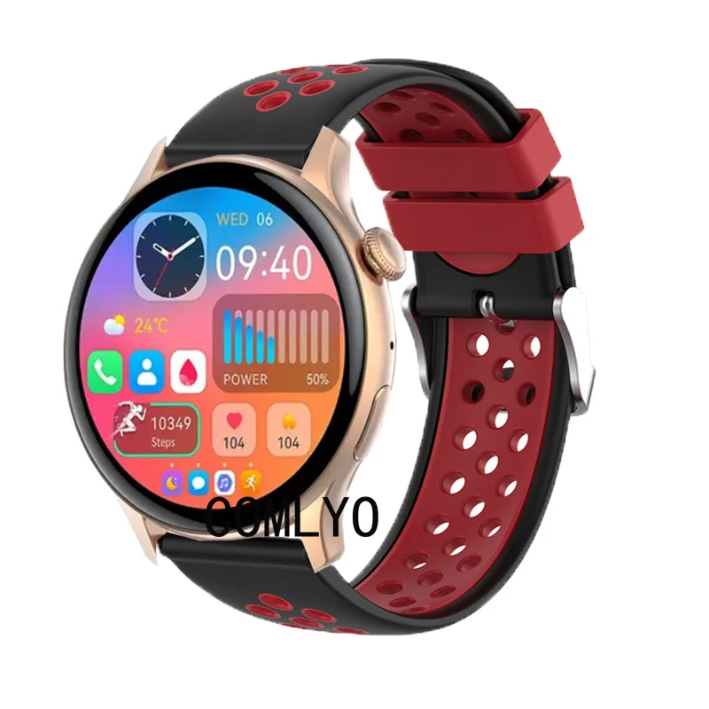 3in1 For True AMOLED HK85 Smart watch Strap Silicone Soft Sports Band Belt Screen Protector Film