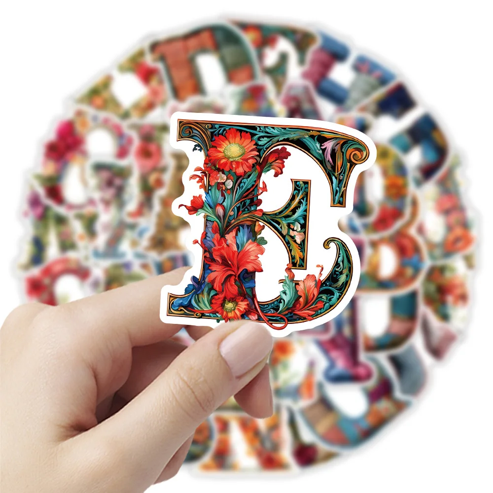 

10/30/50PCS Vintage English Letter Knowledge Learning Graffiti Stickers for Water Cup Phone Computer Notebook Stationery