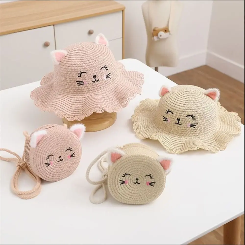 

Fashion 2-8 Years Kids Sun Hat Cute Cat Multiple Colors Girls Sun Hat Children Sun Hat Summer