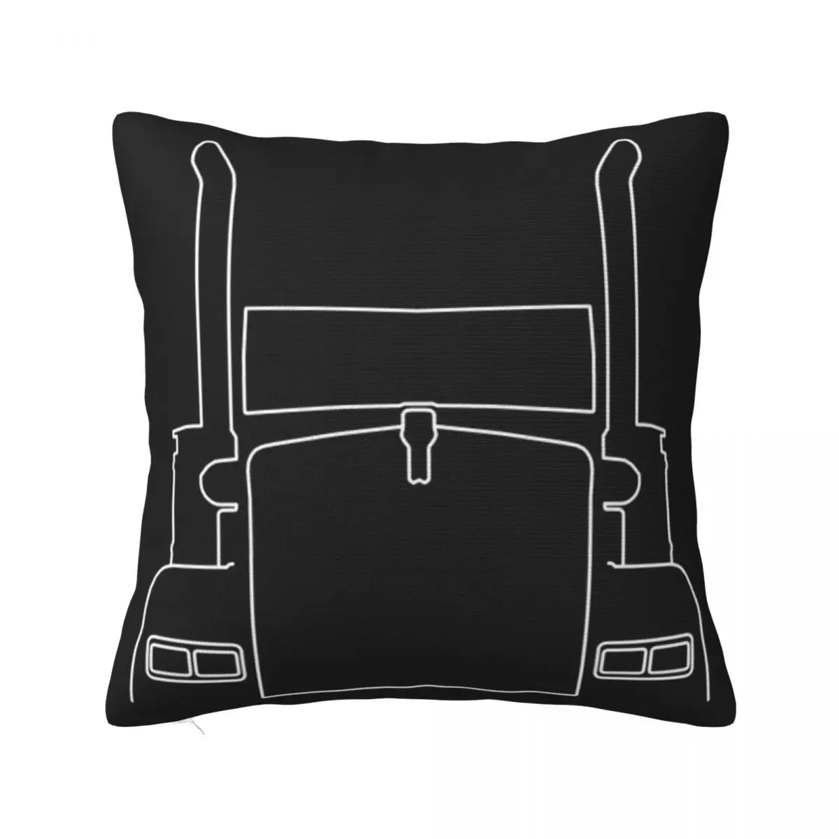 Kenworth Truck Outline Graphic White - Pillow Cover Cushion Kawaii Fit Sofa Cushion Cover Polyester Cushion Cover Customizable