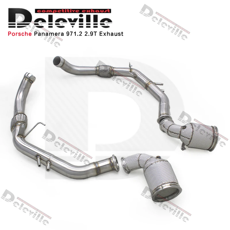 Uitlaat Catted Downpipe Voor Porsche Panamera 971/971.2 2.9T 2017-2023 Rvs Pijp Katalysator Downpipe uitlaatsysteem