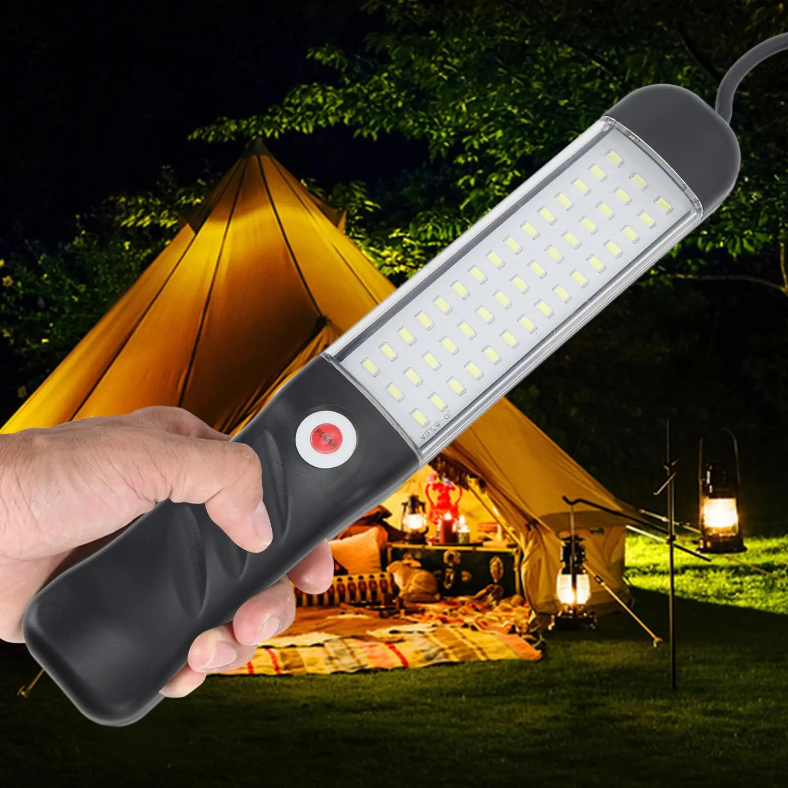Przenośna magnetyczna lampa robocza do naprawy samochodów Latarka LED ładowana przez USB z haczykiem magnetycznym do naprawy samochodów w sytuacjach